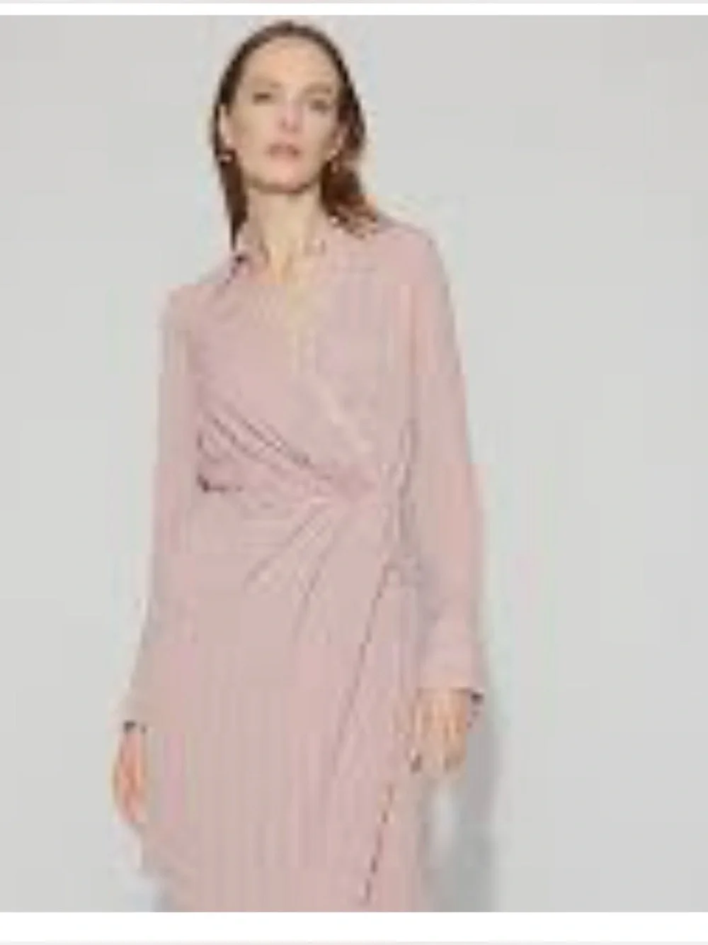 White House Black Market Dusty Mauve Wrap 2 piece dress